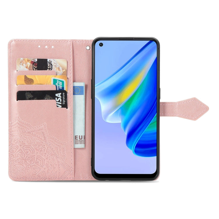 For OPPO A95 4G Mandala Flower Embossed Horizontal Flip Leather Phone Case