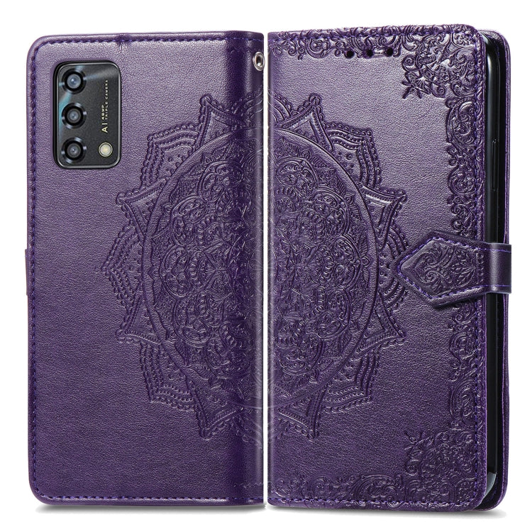 For OPPO A95 4G Mandala Flower Embossed Horizontal Flip Leather Phone Case
