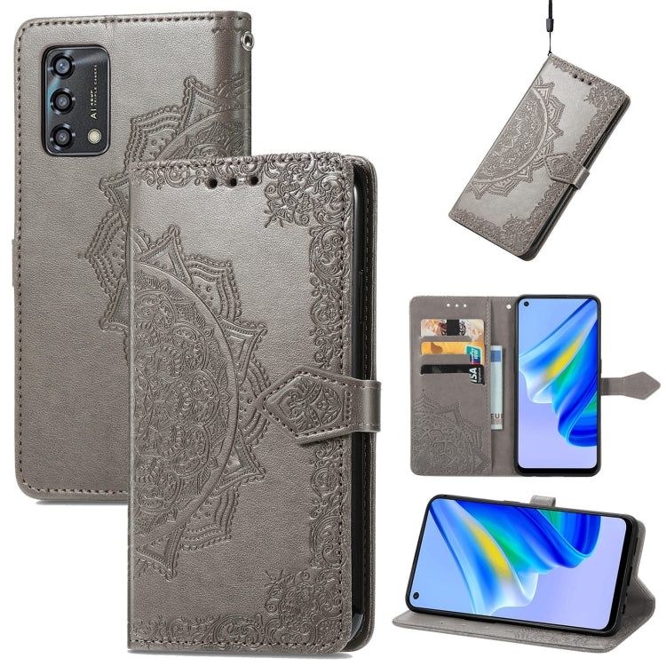 For OPPO A95 4G Mandala Flower Embossed Horizontal Flip Leather Phone Case