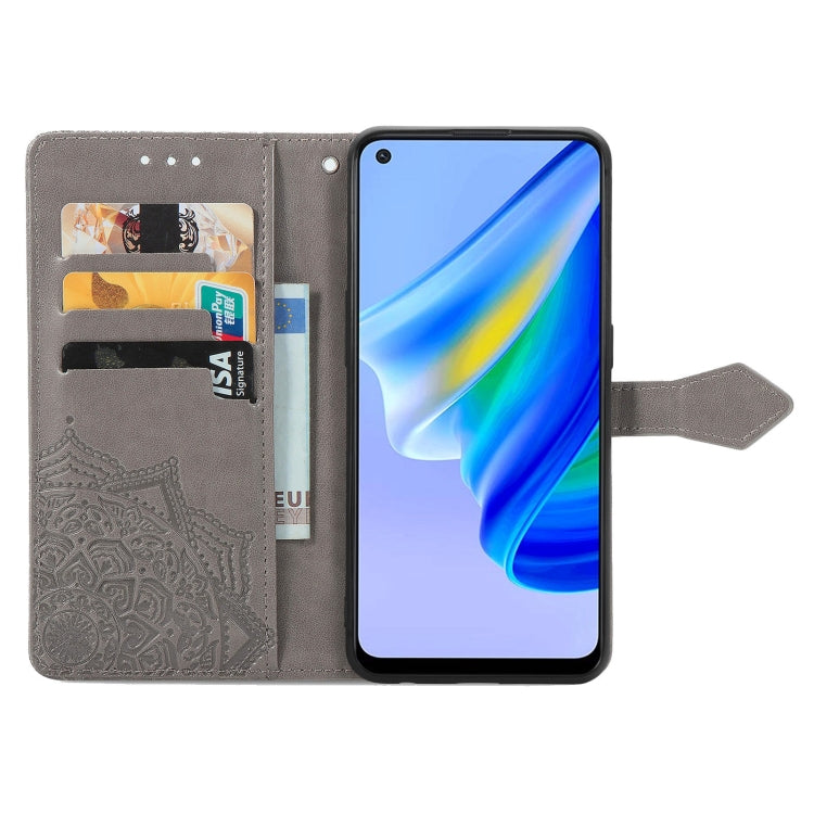 For OPPO A95 4G Mandala Flower Embossed Horizontal Flip Leather Phone Case