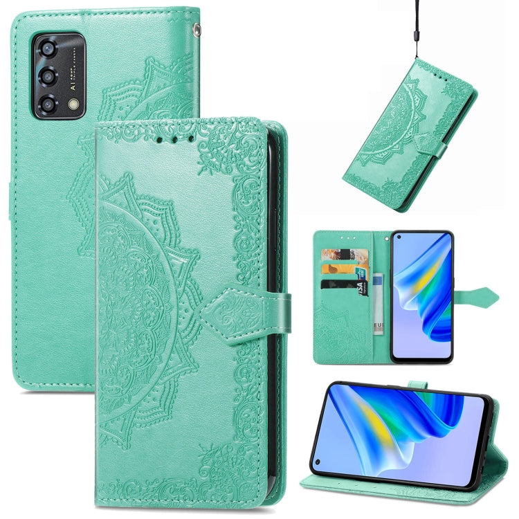 For OPPO A95 4G Mandala Flower Embossed Horizontal Flip Leather Phone Case
