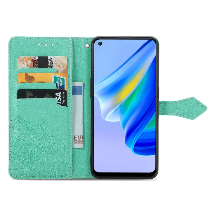 For OPPO A95 4G Mandala Flower Embossed Horizontal Flip Leather Phone Case