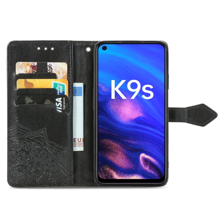 For OPPO K9s Mandala Flower Embossed Horizontal Flip Leather Phone Case