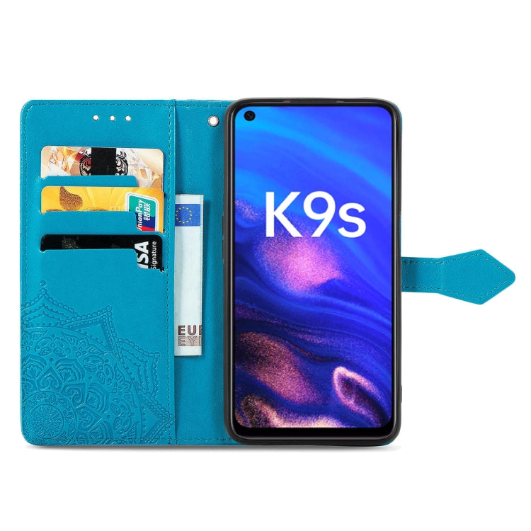 For OPPO K9s Mandala Flower Embossed Horizontal Flip Leather Phone Case
