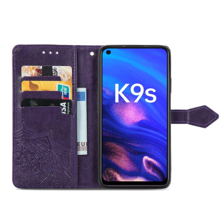For OPPO K9s Mandala Flower Embossed Horizontal Flip Leather Phone Case