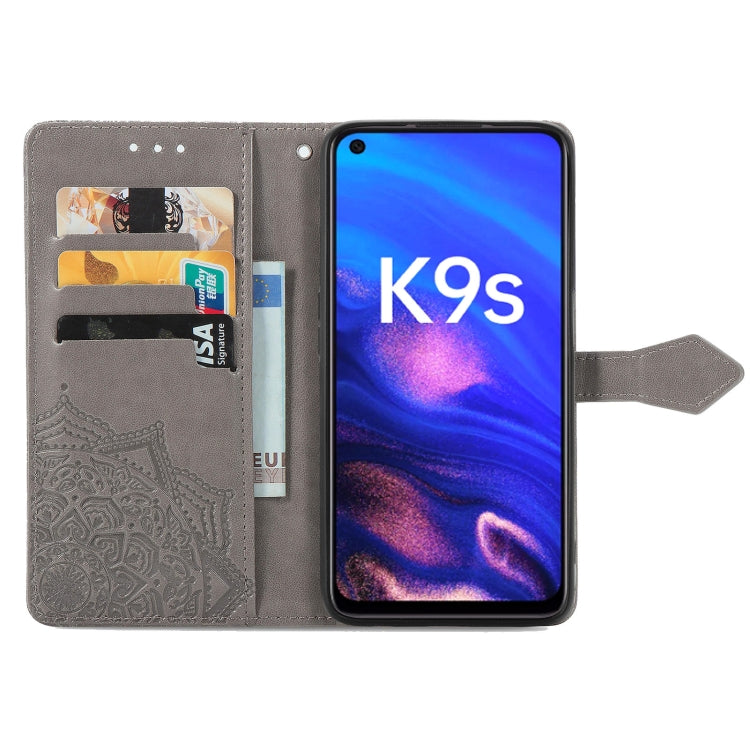 For OPPO K9s Mandala Flower Embossed Horizontal Flip Leather Phone Case