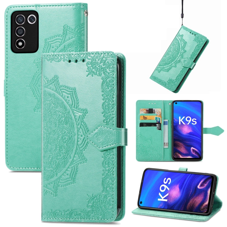 For OPPO K9s Mandala Flower Embossed Horizontal Flip Leather Phone Case