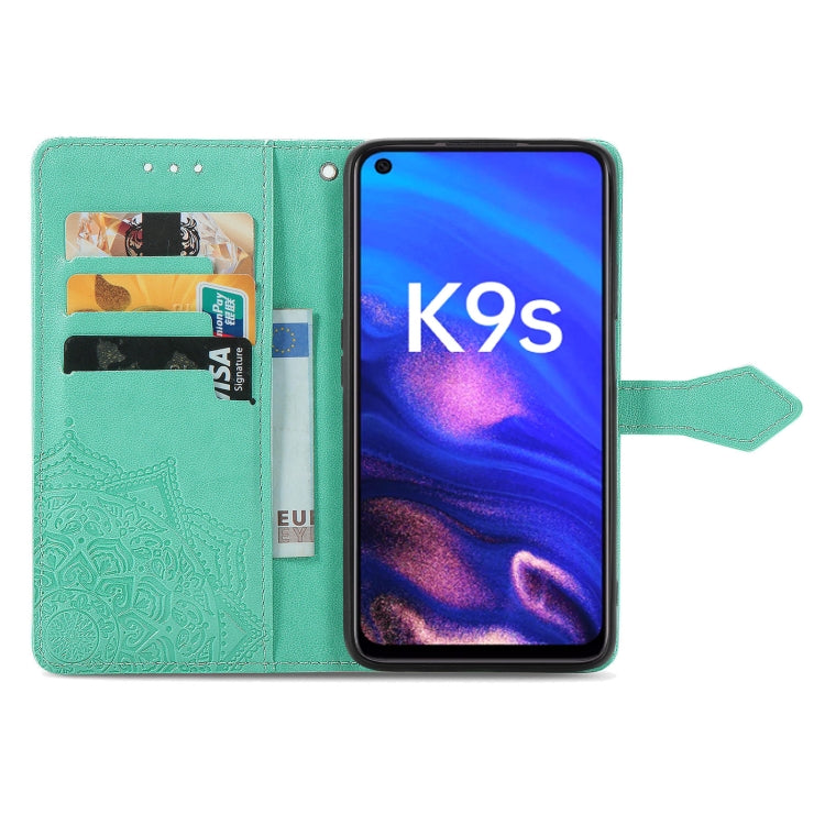 For OPPO K9s Mandala Flower Embossed Horizontal Flip Leather Phone Case