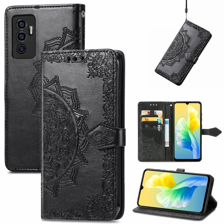 For vivo S10e Mandala Flower Embossed Horizontal Flip Leather Phone Case