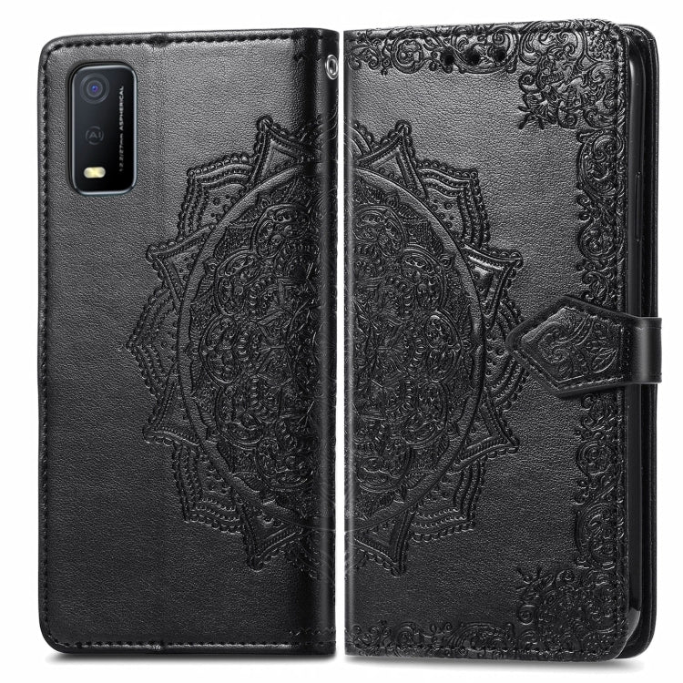 For vivo Y3s 2021 Mandala Flower Embossed Horizontal Flip Leather Phone Case