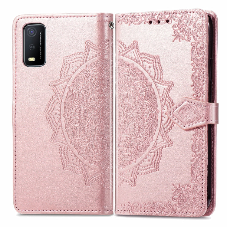 For vivo Y3s 2021 Mandala Flower Embossed Horizontal Flip Leather Phone Case