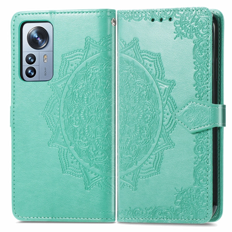 For Xiaomi 12 Pro Mandala Flower Embossed Horizontal Flip Leather Phone Case