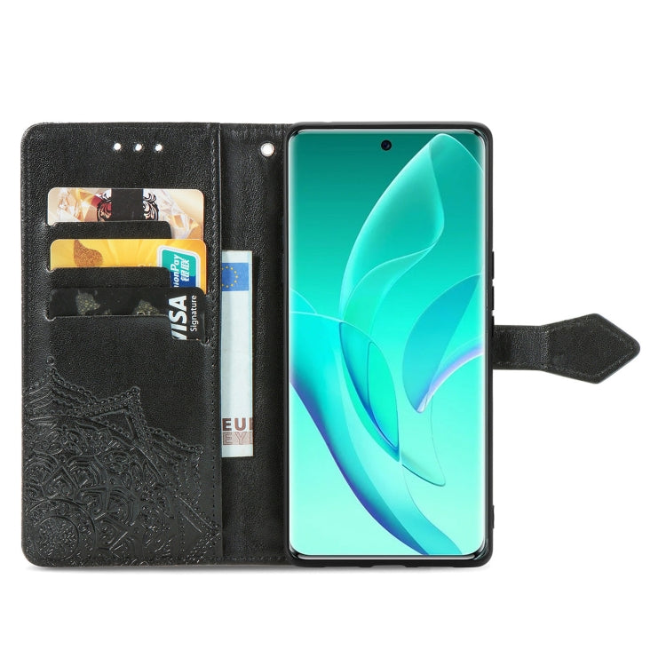 For Honor 60 Pro Mandala Flower Embossed Horizontal Flip Leather Phone Case