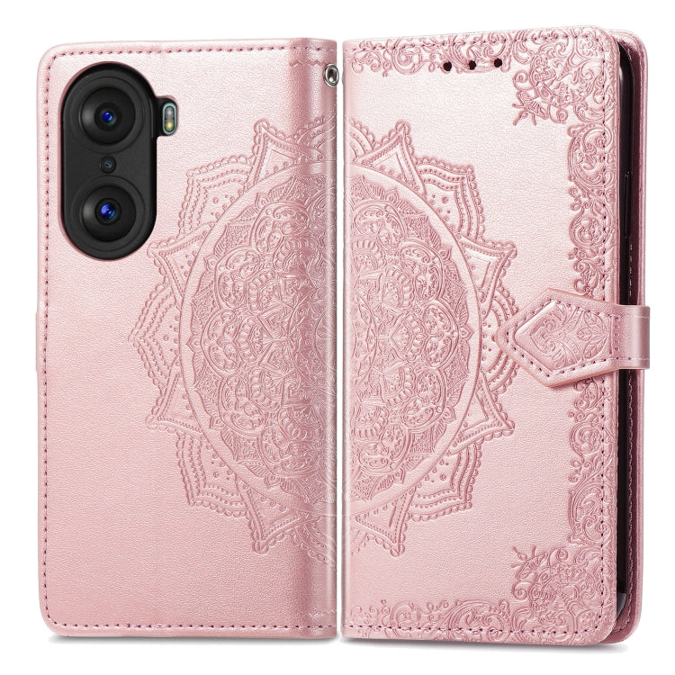 For Honor 60 Pro Mandala Flower Embossed Horizontal Flip Leather Phone Case