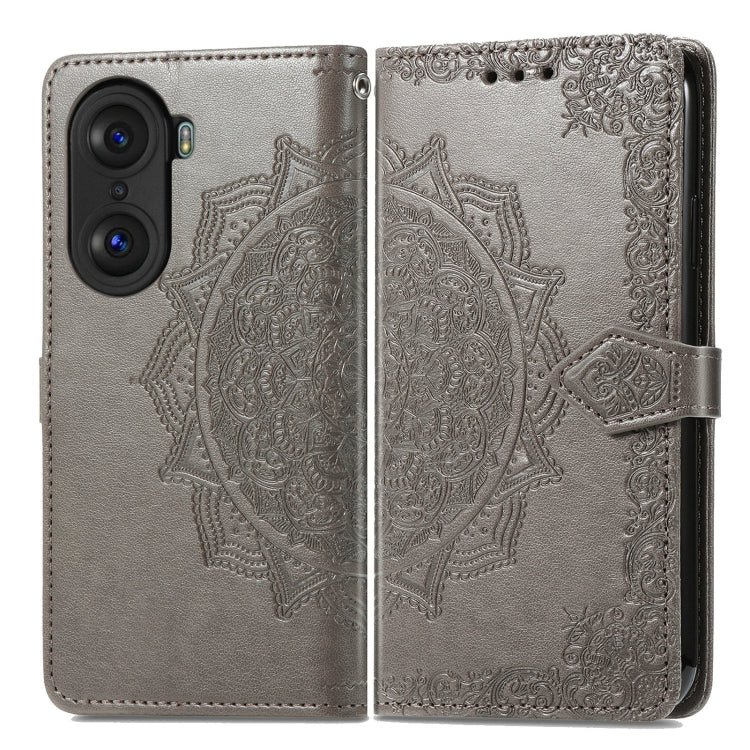 For Honor 60 Pro Mandala Flower Embossed Horizontal Flip Leather Phone Case
