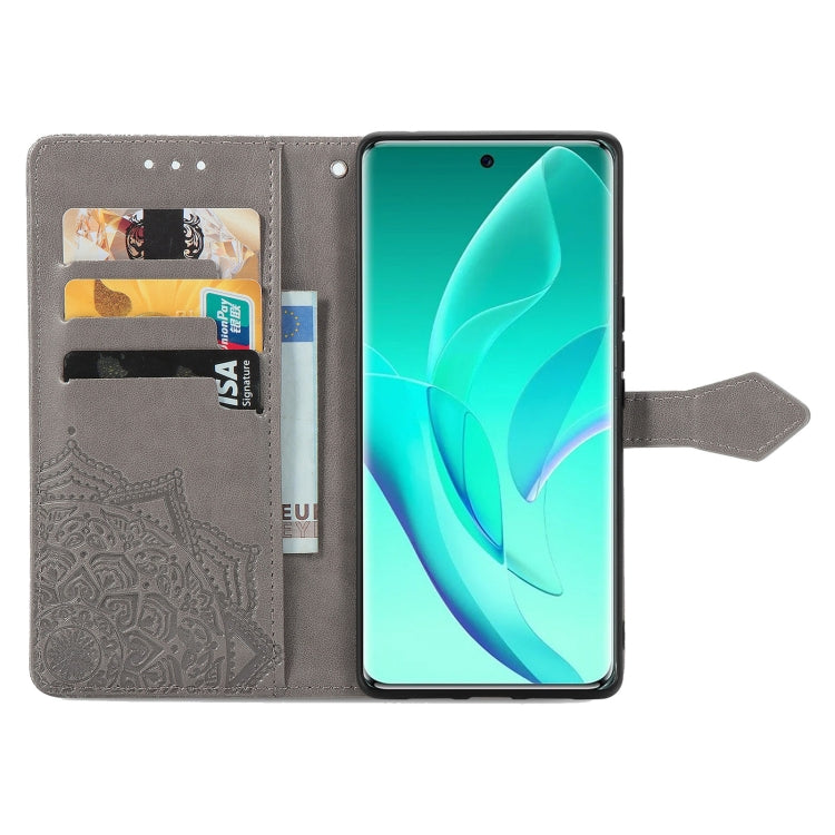 For Honor 60 Pro Mandala Flower Embossed Horizontal Flip Leather Phone Case