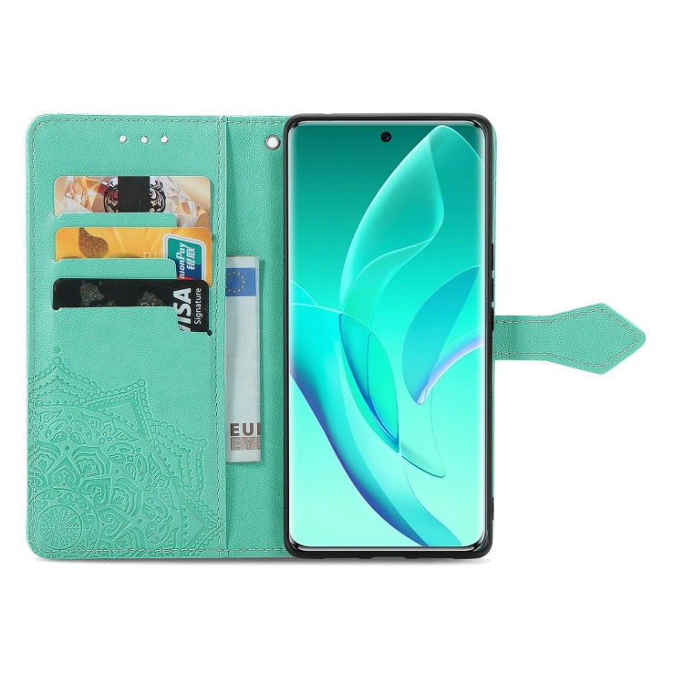 For Honor 60 Pro Mandala Flower Embossed Horizontal Flip Leather Phone Case