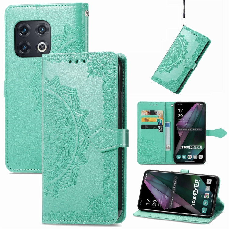 For OnePlus 10 Pro Mandala Flower Embossed Horizontal Flip Leather Phone Case