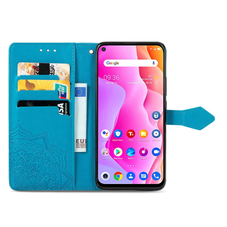 For TCL 10L Mandala Flower Embossed Horizontal Flip Leather Phone Case