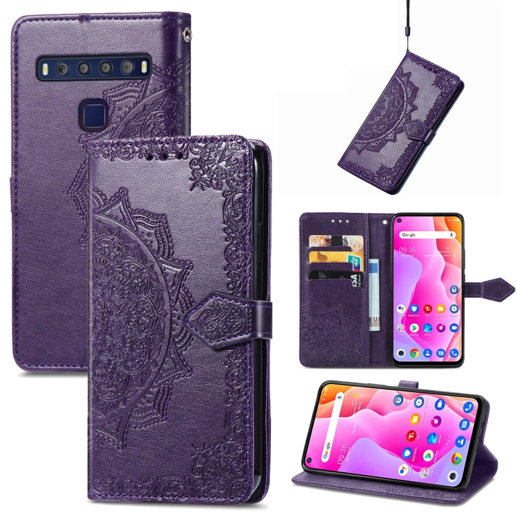 For TCL 10L Mandala Flower Embossed Horizontal Flip Leather Phone Case