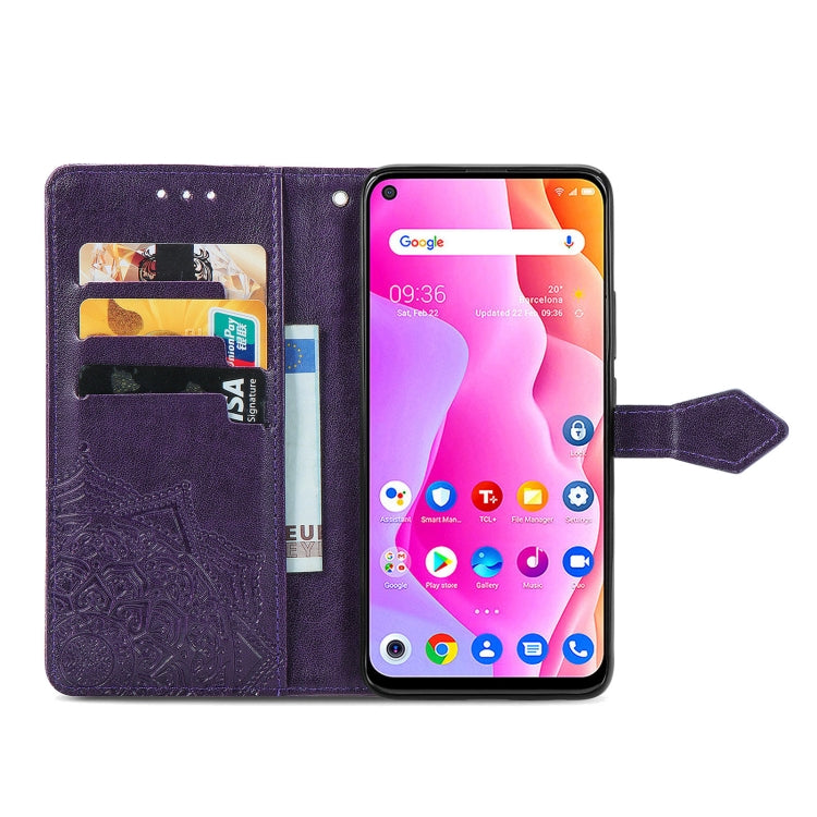 For TCL 10L Mandala Flower Embossed Horizontal Flip Leather Phone Case