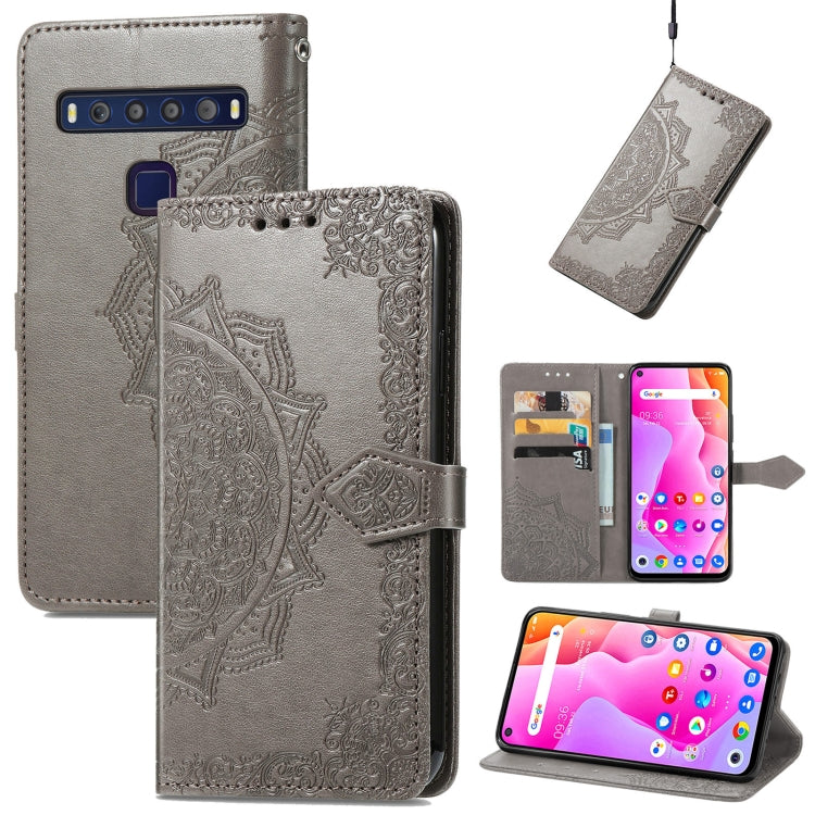 For TCL 10L Mandala Flower Embossed Horizontal Flip Leather Phone Case