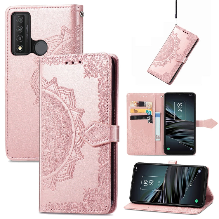For TCL 20 XE Mandala Flower Embossed Horizontal Flip Leather Phone Case
