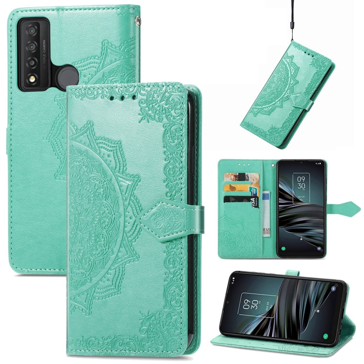 For TCL 20 XE Mandala Flower Embossed Horizontal Flip Leather Phone Case