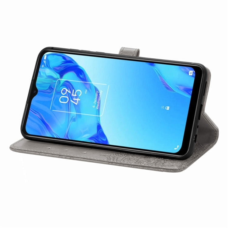 For TCL 20B Mandala Flower Embossed Horizontal Flip Leather Phone Case