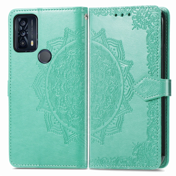 For TCL 20B Mandala Flower Embossed Horizontal Flip Leather Phone Case