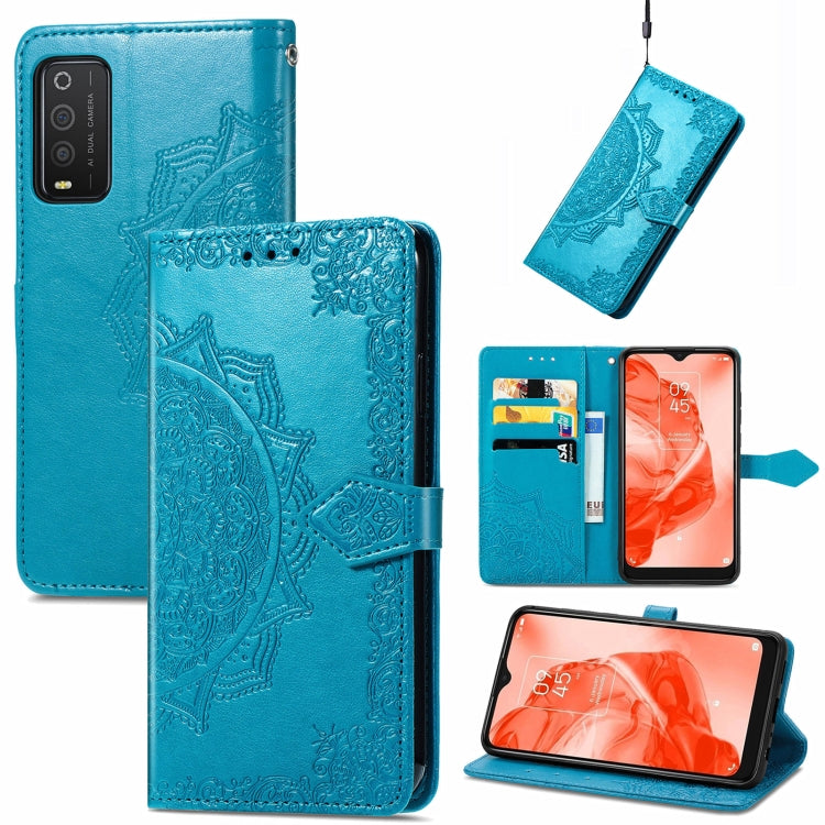 For TCL 205 Mandala Flower Embossed Horizontal Flip Leather Phone Case
