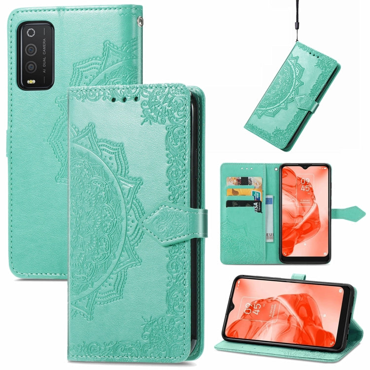 For TCL 205 Mandala Flower Embossed Horizontal Flip Leather Phone Case