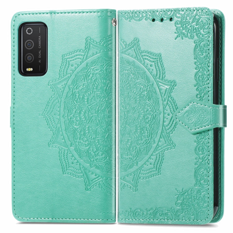 For TCL 205 Mandala Flower Embossed Horizontal Flip Leather Phone Case