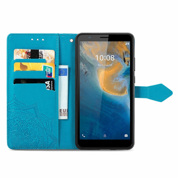 For ZTE Blade A31 Mandala Flower Embossed Horizontal Flip Leather Phone Case