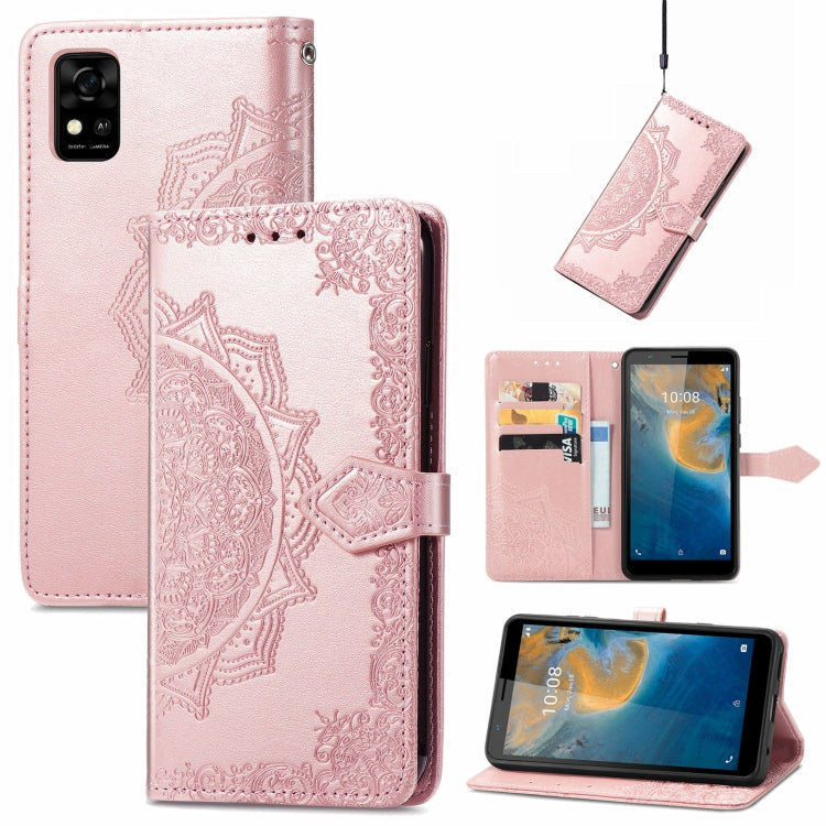For ZTE Blade A31 Mandala Flower Embossed Horizontal Flip Leather Phone Case