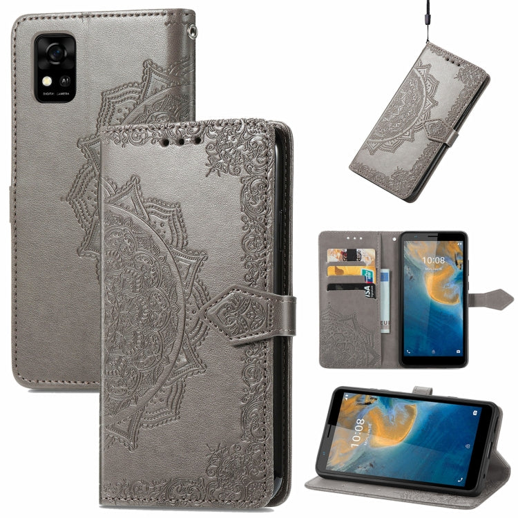 For ZTE Blade A31 Mandala Flower Embossed Horizontal Flip Leather Phone Case