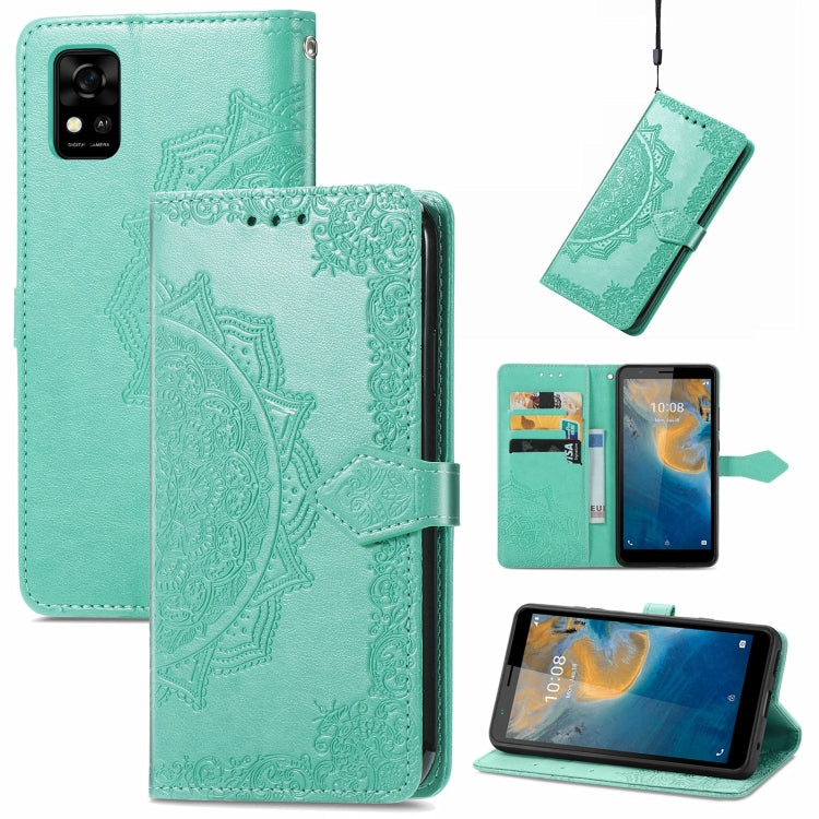 For ZTE Blade A31 Mandala Flower Embossed Horizontal Flip Leather Phone Case