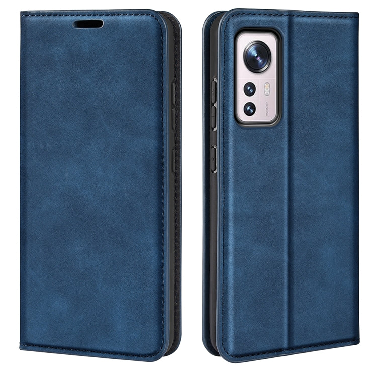 For Xiaomi 12 Retro-skin Magnetic Suction Leather Phone Case