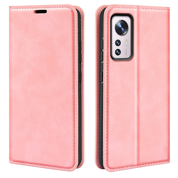 For Xiaomi 12 Retro-skin Magnetic Suction Leather Phone Case