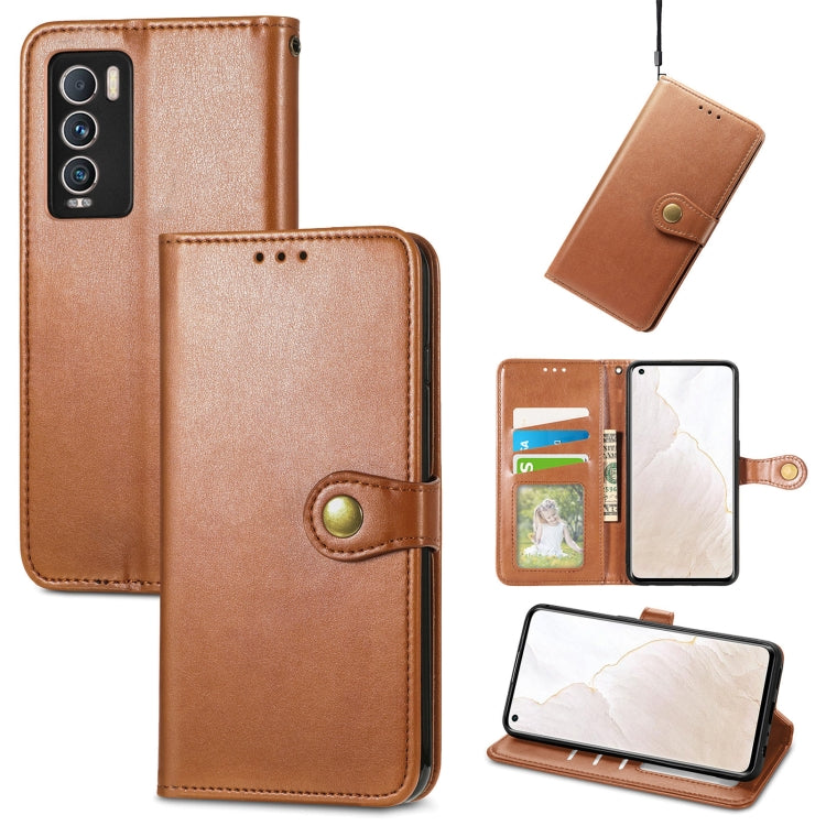 For OPPO  Realme GT Explorer Master Solid Color Leather Buckle Phone Case