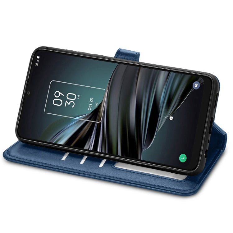 For TCL 20 XE Solid Color Leather Buckle Phone Case