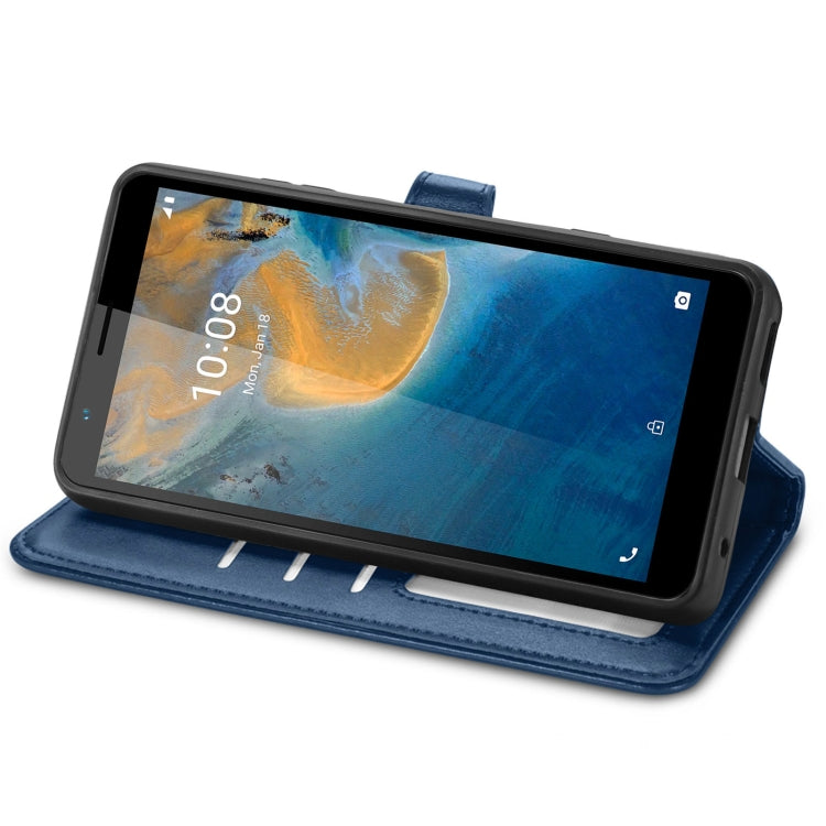 For ZTE Blade A31 Solid Color Leather Buckle Phone Case