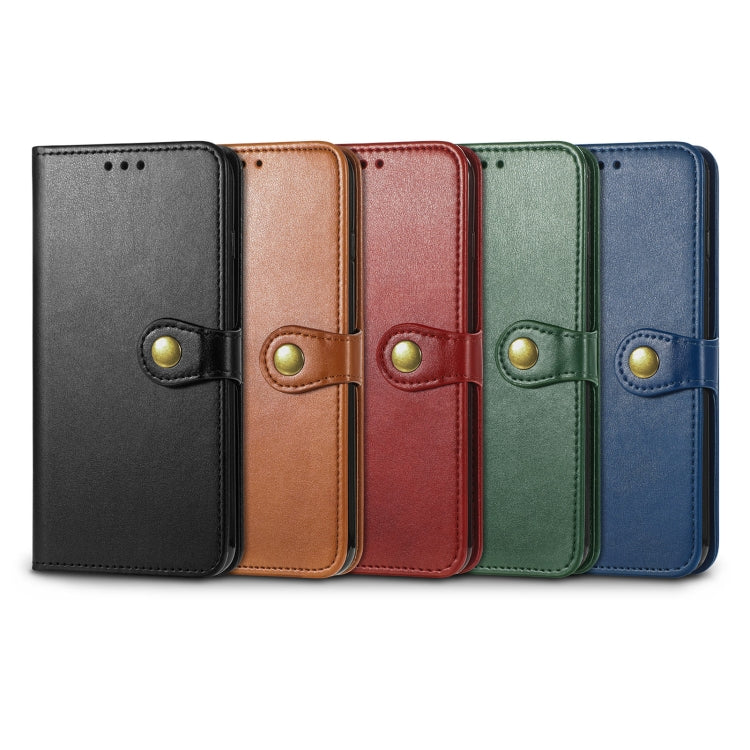 For ZTE Blade A31 Solid Color Leather Buckle Phone Case