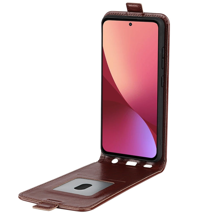 For  Xiaomi 12 Pro R64 Texture Vertical Flip Leather Phone Case