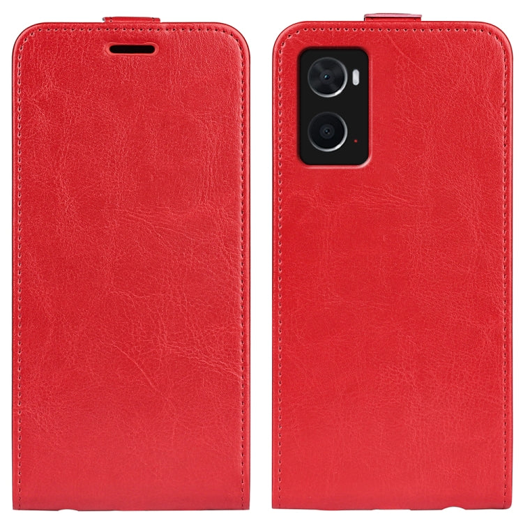 For OPPO A36 R64 Texture Vertical Flip Leather Phone Case