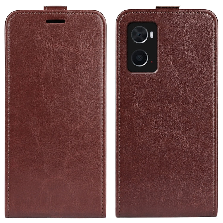For OPPO A36 R64 Texture Vertical Flip Leather Phone Case