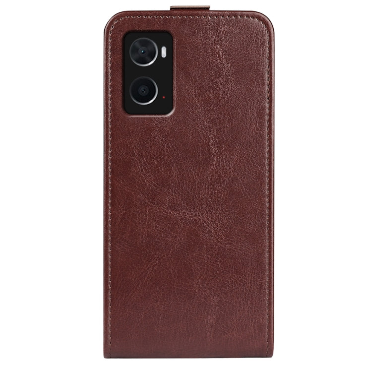For OPPO A36 R64 Texture Vertical Flip Leather Phone Case