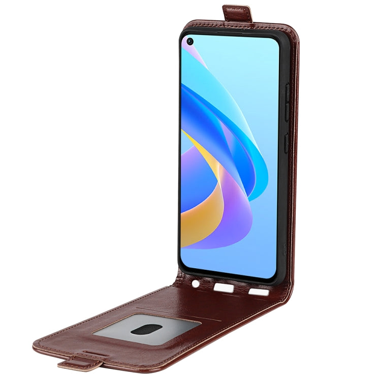 For OPPO A36 R64 Texture Vertical Flip Leather Phone Case