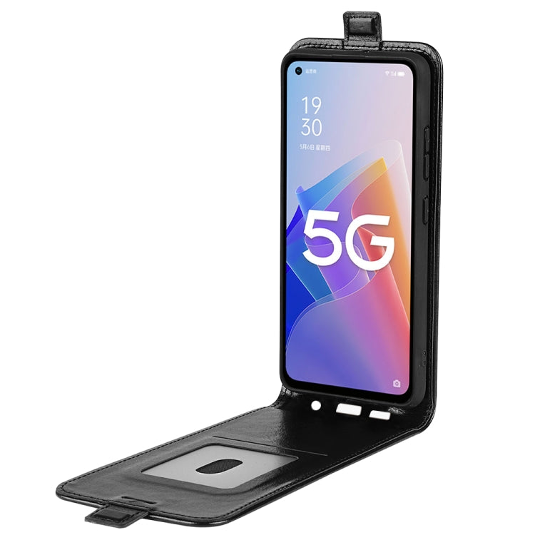 For OPPO A96 5G R64 Texture Vertical Flip Leather Phone Case