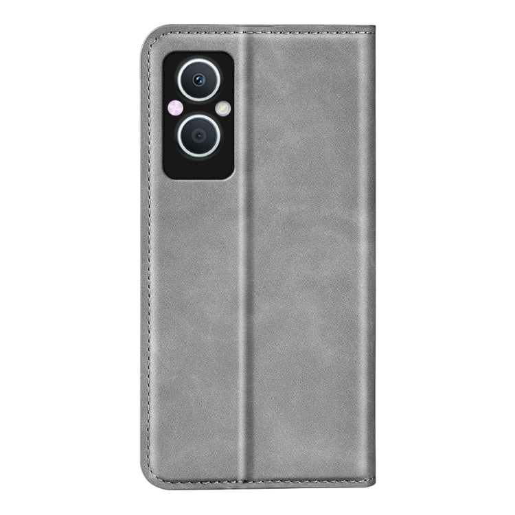 For OPPO A96 5G Retro-skin Magnetic Suction Leather Phone Case